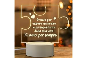 COLDBLING Idee Regalo Donna Uomo Natale, Lampada Regali Anniversario San Valentino per Lui Lei, Luce Notturna Amore Romantico Regalo Compleanno per Fidanzata Fidanzato Marito Moglie Coppia Sorella Amica
