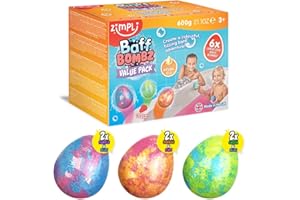 Zimpli Kids Bomba de baño 6697, mezclada, paquete de 6 huevos
