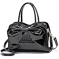 NICOLE & DORIS Handbags for Women Designer Top Handle Bags Patent Leather Crossbody Shoulder Bags Party Clutch Bag Ladies Elegant Tote Bag Cute Bowknot Bag