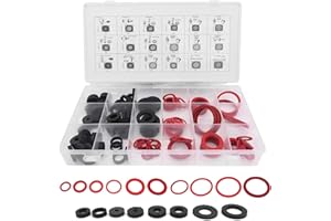 Yuhtech Set Dichtungsringe, 141 Pcs 18 Größen O Ring Dichtung Unterlegscheiben Gummi für Schlauch, Sanitär, Wasserhähne, Dichtungsring Sortiment Gummidichtungen