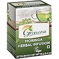 Grenera Moringa Herbal Infusion 20 Tea Bags | Caffeine Free, Staple Free, Made with organically grown moringa leaves