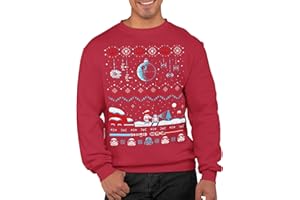Graphic Impact Inspired Space War Theme Galaxy Spray Ugly Xmas Jumper Xmas Sweatshirt Adult Unisex Sweater Christmas Jumper