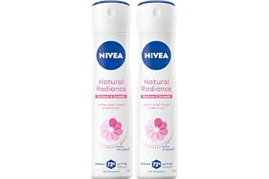 NIVEA Antiperspirant Spray for Women, 72h Protection, Natural Radiance, 2x150ml