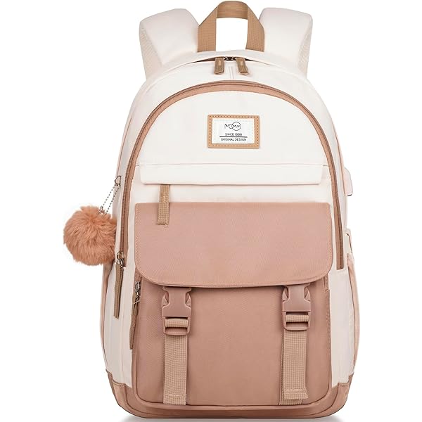 WEPLAN Rugzak voor dames Schoolrugzak Meisje Tieners Schooltas Middelbare School Rugzakken Universiteit Casual Dagrugzak Schooltassen Meisjes Rugzak College Laptop 14 inch Boekentas,Zwart