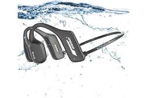 Guudsoud kopfhörer Schwimmen，knochenschall kopfhörer Bluetooth 5.3,IP68 wasserdichte Kopfhörer mit MP3-Player 32G Speicher, sportkopfhörer für Fitness, joggen, lauf，Radfahren