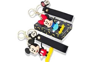 FROTOX Fortox 2 Piezas Llaveros Micky Mouse, Llavero Personaje Dibujos Animados Disne, Keychain Silicona Personalizado 3D, Lindo Colgante para Mochila para Niños,Adecuado para Regalos Fiesta Cumpleaños Niñas