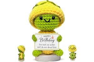 boluoboluomi Pocket Hug Positive Schildkröte,MutmacherGeschenk,Kreative Strickwolle Schildkröte Puppe,Weihnachten, Geburtstag, Dankeschenk für Kollegen, Schwestern, Freunde, Lehrer (B)