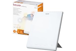 ‎BEURER Beurer TL 45 Perfect Day Tageslichtlampe, Simulation von Tageslicht, mit 3 Farbtemperaturen für einen geregelten Tages-Nacht-Rhythmus, Human Centric Lighting, ideal für den Arbeitsplatz oder Zuhause
