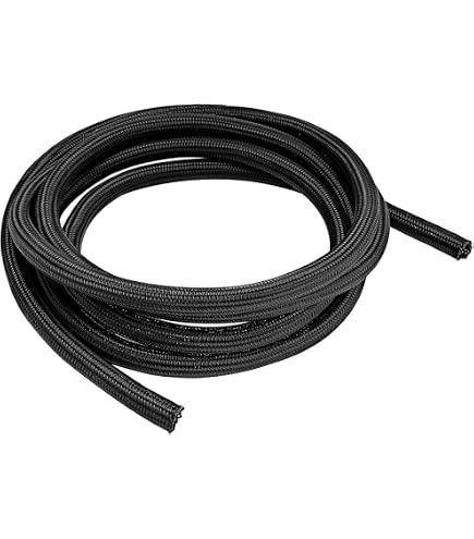 Gaine De Protection Câbles Ondulée 8 M – Diamètre 8/10 Mm – Tube Flexible Noir Pour Jardin, Bureau Et Industrie