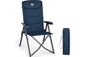 TIMBER RIDGE Campingstuhl Faltbar Hohe Lehne Kleines Packmaß Klappstuhl Camping 150kg mit 4 Positionen verstellbar mit Tasche