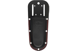 FELCO Étui en cuir noir 910 de qualité supérieure avec clip de ceinture pour le transport pratique des outils de jardin