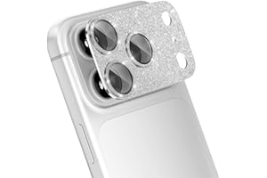 CloudValley Kameraschutz für iphone 17 Pro Max, 1:1 Unsichtbare Perfekte Passform, Kompatibel mit Handyhüllen, Leuchtendes Design, Temperiertes Glas mit 9H-Härte, Blendfrei, Kratzfest, Glitzer Silber