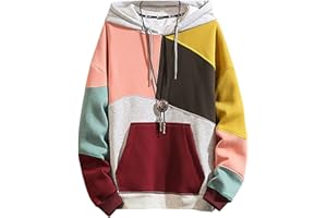XIAOYAO Felpa da Uomo con Cappuccio Techwear Hip Hop Unisex Streetwear Patchwork Jumper