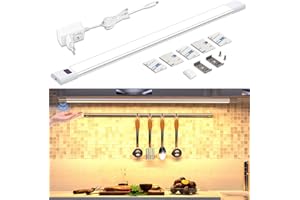‎WOBANE WOBANE LED Unterbauleuchte Küche,60cm Dimmbare LED Schrankbeleuchtung mit Sensor,Handbewegung Aktiviert,Küchenleuchte unterbau,für Küche,Schrank,Regale,Vitrinen,Kleiderschrank,Hell Warmweiß 2700K