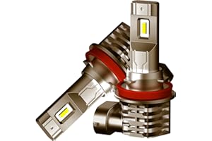 Mefluctuate Halogen Auto Lampen H11, 55W 300% Helligkeit als Halogenlampen11000LM 6000K Kaltes Weiß,1:1 Mini-Größe, 2 Stück