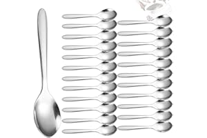 RENIMOVE Cucharillas cafe pequeñas acero inoxidable 24 uds 10 cms duraderas y versatiles perfectas para hogar y restaurantes faciles de limpiar y adecuadas para lavavajillas