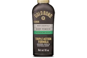 Gold Bond Men's Essentials Talkfreies Körperpulver, 284 ml, Refresh 360 Duft, Nässeschutz