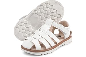 MIXIN Mädchen Sommer Sandalen Closed-Toe Antirutsch Premium Gummi Sohle Kleinkind Walkers Schuhe