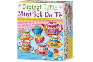 4M Dipingi il Tuo Mini Det da Tè, Kit Creativo per Bambini Dipingere Ceramica, Multicolore, 00-04541