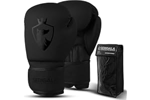 Serigala Boxhandschuhe mit idealer Stabilität und Schlagkraft - Punching Handschuhe für Boxen, MMA, Muay Thai, Boxsack Training und Sparring - Inklusive Tasche