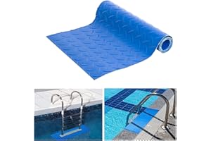 Bekeify Alfombrilla Antideslizante para Escaleras de Piscina 23×90cm PVC Alfombrilla Escalera Piscina con Textura Antideslizante Alfombrilla Antideslizante Piscina para Zona Húmeda Interior y Exterior