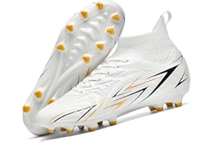 situkeke Chaussures de Football Hommes Crampons Enfant Spike Chaussure de Foot Garçon High Top Adolescents Chaussures de Sport Athlétisme Compétition