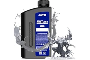 JAYO ABS-Like 3D Drucker Resin 1000g Grau, UV-Härtendes Harz 405nm 3D Druck Flüssigkeits Rapid Photopolymer Resin für 2K 4K 6K 8K LCD SLA Resin 3D Drucker, Nicht Spröde, Schlagfestigkeit