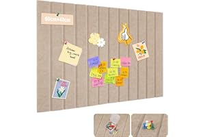 JIANTA Large Cork Board Alternative, 40 x 60 cm Decorative Felt Pinboard with Adhesive Tapes, 9mm Thick Notice Pin Board, Felt Cork Board for Home Office Wall Decor