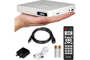 Grouptronics Small Mini Multi Region HDMI DVD Player For TV – Powered From USB Socket or Included UK Mains – 1080p – Full Function Remote - LED Display – GT-MICRO-DVD