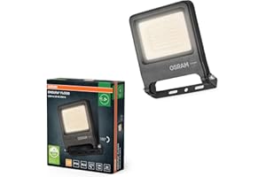 Osram ENDURA FLOOD PC 50W LED-Fluter, 3000K warmweiß, 5000 Lumen, IP65 Flutlicht, nachhaltiges Aluminium, 100 lm/W Effizienz, Dunkelgrau