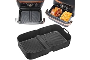 Moule Silicone Air Fryer pour Ninja AF500EU, Accessoire Air Fryer Réutilisable pour Ninja Foodi Flex 10,4 L，Airfryer Pot Carr