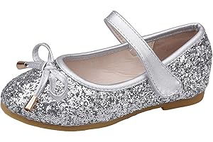WUIWUIYU Fille Chaussures Ballerine avec Paillettes Brillants Respirable Comfortable