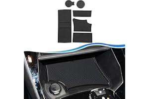 SXCY Nouveau Peugeot 208 e-208 2008 e-2008 2020-2023 Tapis Antidérapants, Tapis en Caoutchouc pour Peugeot 208 Console Centrale, Porte-Gobelet, Boîte de Bras, Porte Intérieure Tasse (Noir)