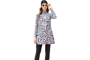 IBTOM CASTLE Modest Muslim Swimming Costume for Women Long Sleeve Full Cover Bathing Suit Athletic Shirt Pants Islamic Hijab Swimwear 3pcs Set Lady Rash Guard Arabic Burkini Beachwear