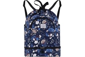 HAWEE Sportivo Zaino Grande Impermeabile Borsa da Palestra Sacca con Tasca Interna Unisex per Vita Quotidiana Scuola Sport All'Aperto Tempo Yoga Libero Spiaggia Nuoto