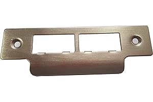 UNIVERSAL HARDWARE Satin Stainless Steel Strike Plate for Door Frames Plated Finish 114mm Long Square Edge