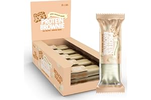 MOUNTAIN JOE'S Mountain Joes On-the-Go Soft-Baked Protein Brownie | High Protein with Fibre, Reduced Sugar Bar with 11g Protein | Nutritional & Healthy Gym Snack Bar | Box of 10 x 60g (Box, White Chocolate Blondie)