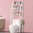 ECARES® Over the Toilet Storage Rack, 3 Tier, Bathroom Organizer, Commode Shelving Organizer, Freestanding Shelf, Space Saver, Heavy Duty, Sturdy, (Over the Toilet Storage Rack, Pack-1) White