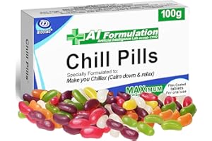 ATCOTAB Funny Rude Joke Stress Tablets Calm Pill Box Prank Includes Jelly Beans Sweets Unusual Gift for Men Birthday Gifts Women Dad Boyfriend