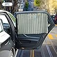ZATOOTO Car Side Window Sun Shade - 2 Pcs Grey Magnetic Privacy Sunshades - Curtain Keeps Cooler Screen for Baby Sleeping