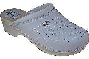 Sanital Light - Zoccolo da Uomo 2750 - Sottopiede Vero Legno - Fondo Micro Leggero Rigato - Tomaia Pelle - 100% Fatto in Italia