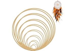 ABOVE ZERO 16 Piezas Aros de Metal Blancos (4/6/8/10/12/15/18/20 cm), Anillos de Metal Blanco en 8 Tamaños Aros para Manualidades, Atrapasueños