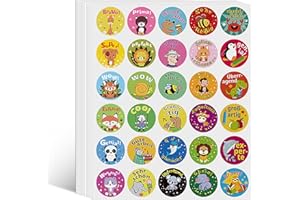 EUZUXU 750 Stück Belohnungsaufkleber Tier Motivationsaufkleber für Kinder, Selbstklebende Belohnungsaufkleber, süße Tier Lehrerbedarf Reward Sticker Kinder Belobigung Sticker für Schule Zuhause