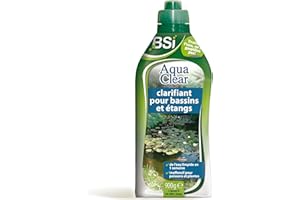 BSI - Aqua Clear - Clarifiant - Pour Bassins et Étangs - Retrouvez Une Eau Limpide En Une Semaine - 900g