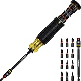Klein Tools 32304 Tornavida, 14'&uuml; 1 Arada D&ouml;ner Soketli Ayarlanabilir Tornavida, HVAC Somun S&uuml;r&uuml;c&uuml;leri ve U&ccedil;ları, Darbe Oranı