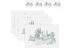 ‎CASAIDO Casaido Platzdeckchen Abwaschbar, Tischsets Leder Und Untersetzer, Tischset Set Mit 4 Untersetzern Und 4 Platzsets Abwaschbar Tischset rutschfest