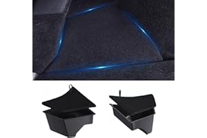 Ywooon Car Boot Organiser for Tesla Model 3 Highland 2024 2025 Storage Boxes with Lid Side Storage Container for Rear Boot Highland Accessories, Pack of 2