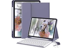 JKSML Etui na klawiaturę do iPada (A16) 11" 2025 i iPada 10 generacji 10,9" 2022, Bluetooth QWERTZ, etui na klawiaturę z uchwytem na rysik, miękka tylna obudowa z TPU, automatyczne spanie/budzenie