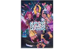 Générique Kpop Demon Hunters Movie Poster Affiche Décoration Peinture Toile Mur Art Salon Affiche Chambre Peinture Anniversaire Vacances Cadeau 12x18inch(30x45cm)