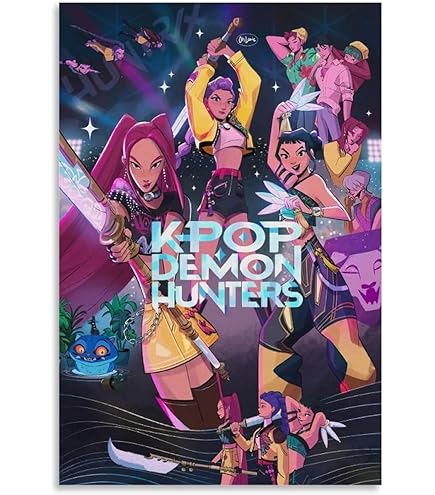 Affiche Toile KPop Demon Poster 30x45 Cm (2 Pièces) - Décoration Murale Fantasy, Salon, Chambre